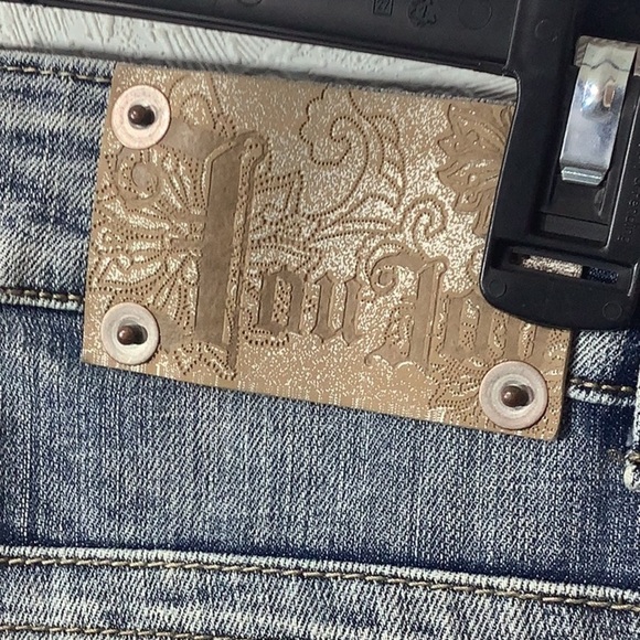 JouJou - Sz 9 / 10 - wide leg - shimmer sparkle embroidery Jeans - see video - Picture 5 of 10